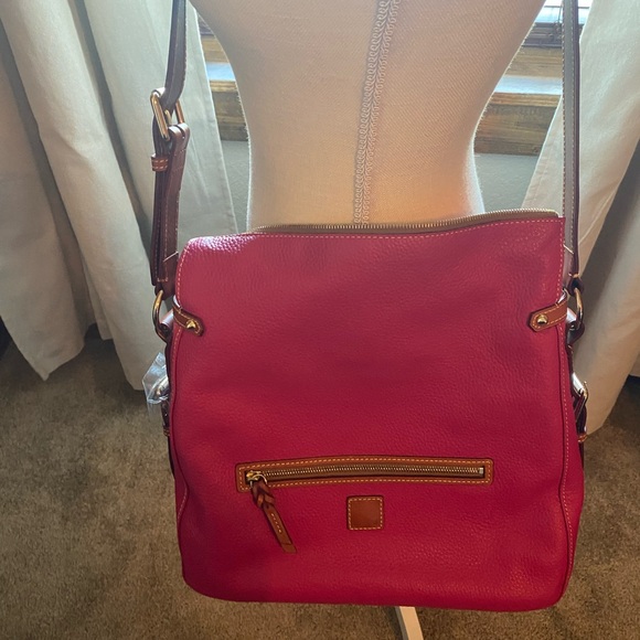 Dooney & Bourke new leather pink raspberry colored bag with registration card. - Picture 5 of 5